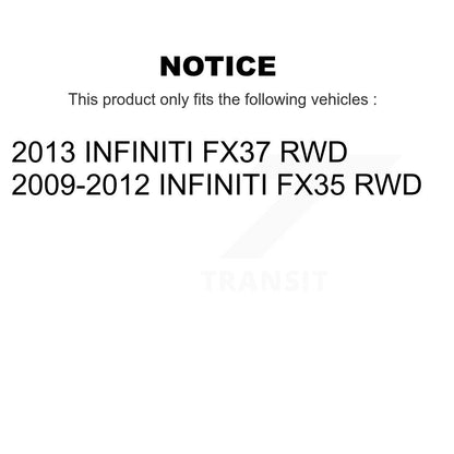 [Avant + Arrière] Kit d'ensemble roulement de roue et moyeu pour Infiniti FX35 QX70 INFINITI KBB-112152