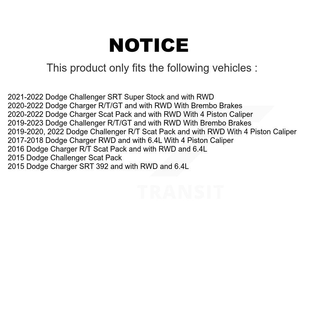 [Avant + Arrière] Kit d'ensemble roulement de roue et moyeu pour Dodge Charger Challenger KBB-112258