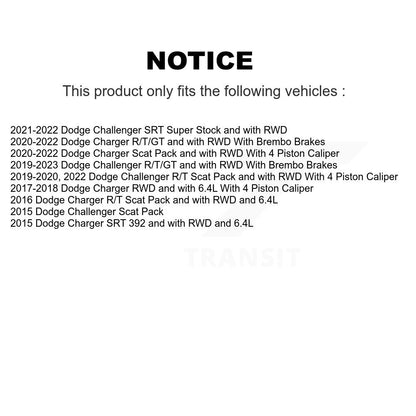 [Avant + Arrière] Kit d'ensemble roulement de roue et moyeu pour Dodge Charger Challenger KBB-112260