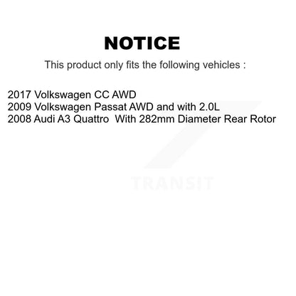[Avant + Arrière] Kit d'ensemble roulement de roue et moyeu pour Volkswagen Passat Audi A3 Quattro KBB-112277