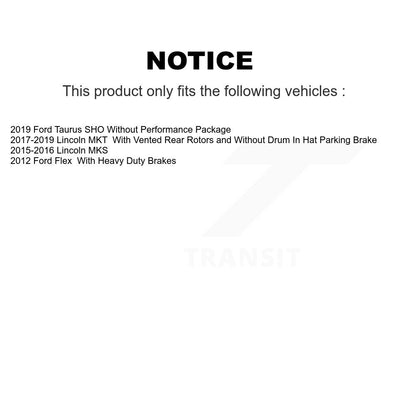 [Avant + Arrière] Kit d'ensemble roulement de roue et moyeu pour Lincoln MKS Ford Flex Taurus MKT KBB-112292