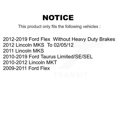 [Avant + Arrière] Kit d'ensemble roulement de roue et moyeu pour Ford Taurus Flex Lincoln MKT MKS KBB-112879