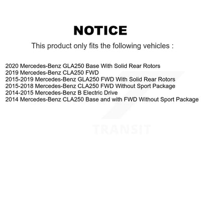 [Avant + Arrière] Kit de Roulement de roue pour Mercedes-Benz GLA250 CLA250 B Electric Drive KBB-113164