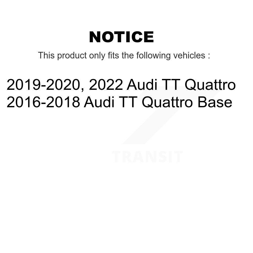 [Avant + Arrière] Kit d'ensemble roulement de roue et moyeu pour Audi TT Quattro KBB-113342