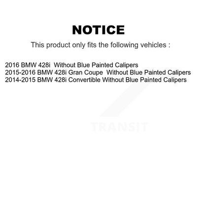 [Avant + Arrière] Kit d'ensemble roulement de roue et moyeu pour BMW 428i Gran Coupe sans Blue Painted Calipers KBB-113688