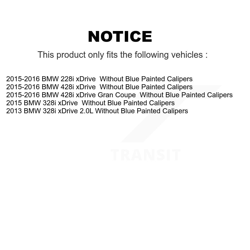 [Avant] Kit d'ensemble roulement de roue et moyeu pour BMW 328i xDrive 428i Gran Coupe 228i sans Blue Painted Calipers KBB-113756