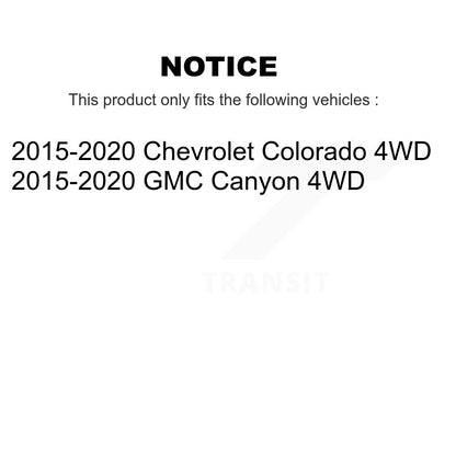 [Avant] Kit d'ensemble roulement de roue et moyeu pour 2015-2020 Chevrolet Colorado GMC Canyon 4WD KBB-113787