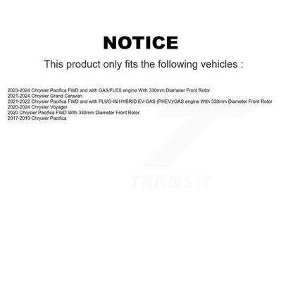[Avant] Kit d'ensemble roulement de roue et moyeu pour Chrysler Pacifica Voyager Grand Caravan KBB-114007