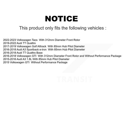 [Avant] Kit d'ensemble roulement de roue et moyeu pour Volkswagen GTI Audi Golf Alltrack A3 Sportback e-tron TT Quattro KBB-114059