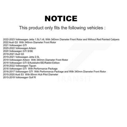 [Avant] Kit d'ensemble roulement de roue et moyeu pour Volkswagen Tiguan Jetta GTI Audi Golf R S3 Q3 Arteon KBB-114531