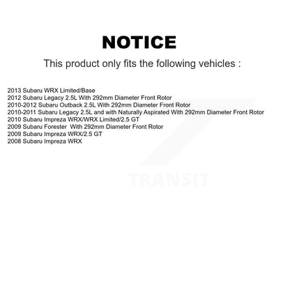 [Avant + Arrière] Kit d'ensemble roulement de roue et moyeu pour Subaru Outback Forester Impreza Legacy KBB-114671