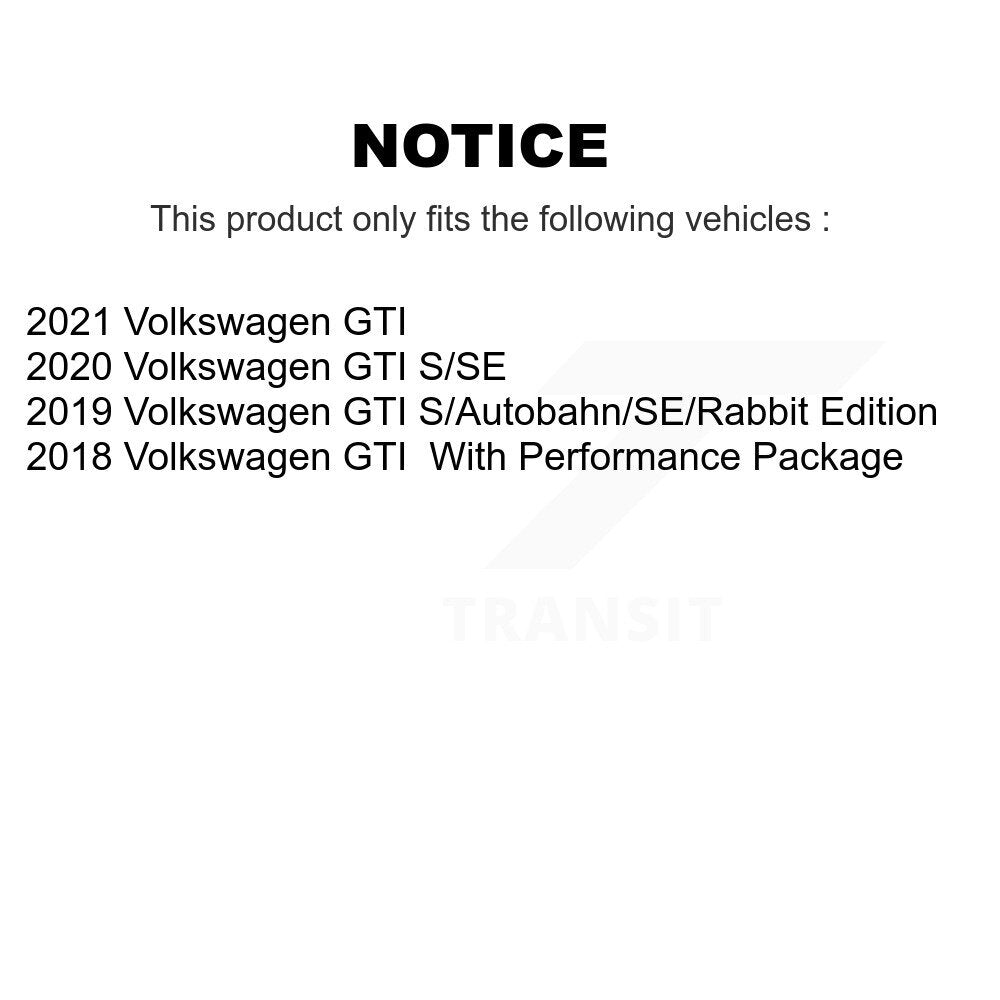 [Avant + Arrière] Kit d'ensemble roulement de roue et moyeu pour Volkswagen GTI KBB-114722
