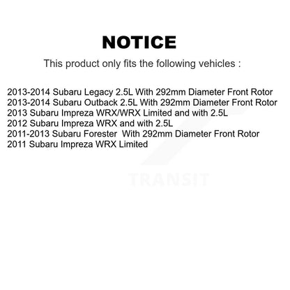 [Avant + Arrière] Kit d'ensemble roulement de roue et moyeu pour Subaru Outback Impreza Forester Legacy KBB-114724