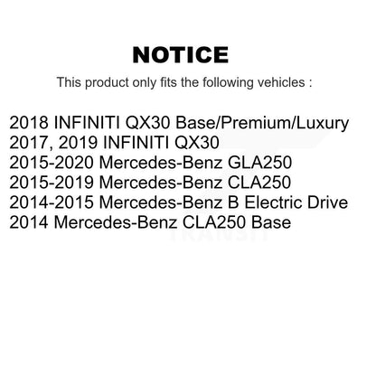 [Avant] Kit de Roulement de roue pour Mercedes-Benz CLA250 GLA250 INFINITI QX30 B Electric Drive KBB-115199
