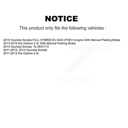 [Avant + Arrière] Kit de Roulement de roue pour Hyundai Sonata Kia Optima KBB-115459