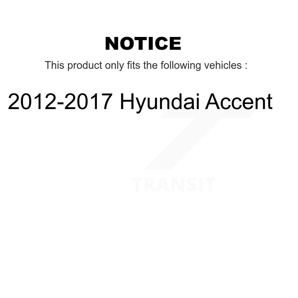 [Avant + Arrière] Kit de Roulement de roue pour 2012-2017 Hyundai Accent KBB-115552