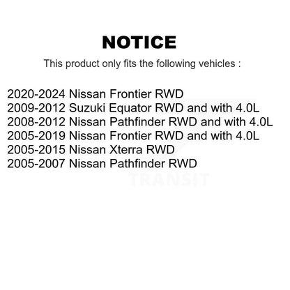 [Avant] Kit d'ensemble roulement de roue et moyeu pour Nissan Frontier Pathfinder Xterra Suzuki Equator KBB-115918