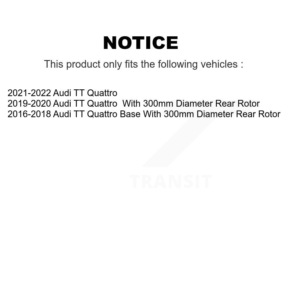 [Avant + Arrière] Kit d'ensemble roulement de roue et moyeu pour Audi TT Quattro KBB-116208