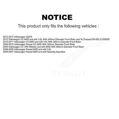 [Avant + Arrière] Kit d'ensemble roulement de roue et moyeu pour Volkswagen Passat CC KBB-116300