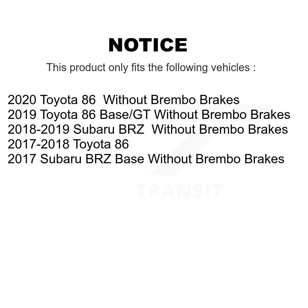 [Avant + Arrière] Kit d'ensemble roulement de roue et moyeu pour Toyota 86 KBB-116587