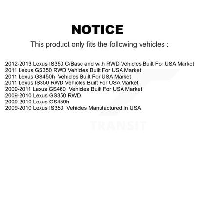 [Avant + Arrière] Kit d'ensemble roulement de roue et moyeu pour Lexus IS350 GS350 GS450h GS460 KBB-116656