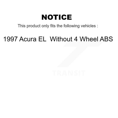 [Avant + Arrière] Kit de Roulement de roue pour 1997 Acura EL sans 4 ABS KBB-116756
