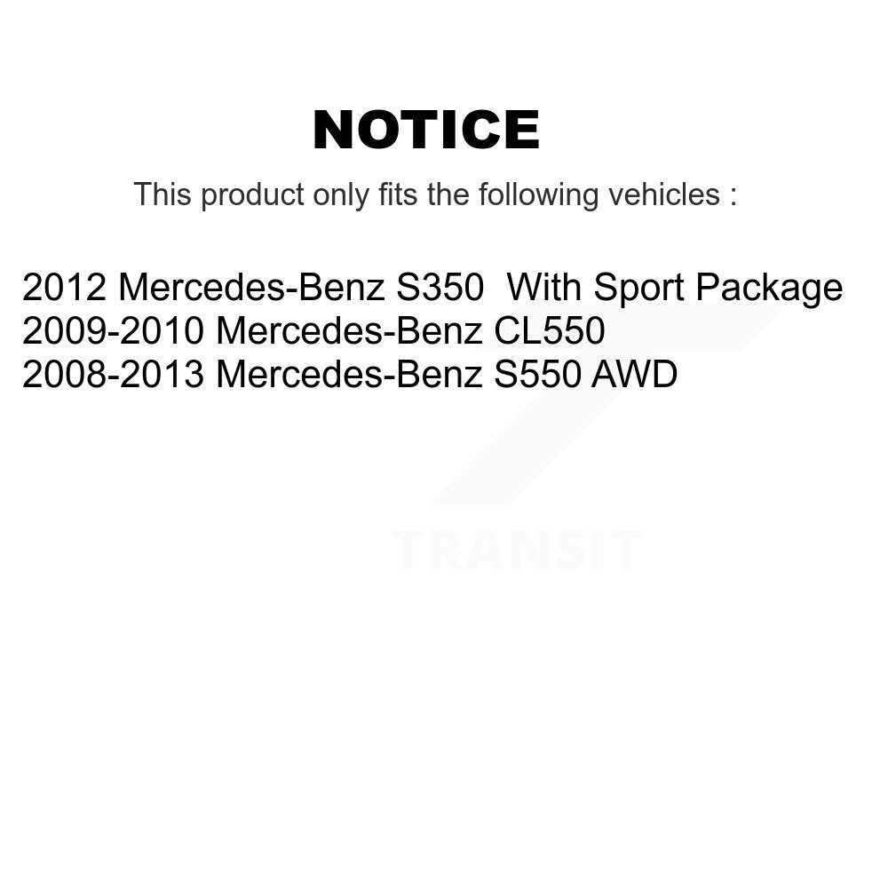 [Avant + Arrière] Kit de Roulement de roue pour Mercedes-Benz S550 CL550 S350 KBB-116869