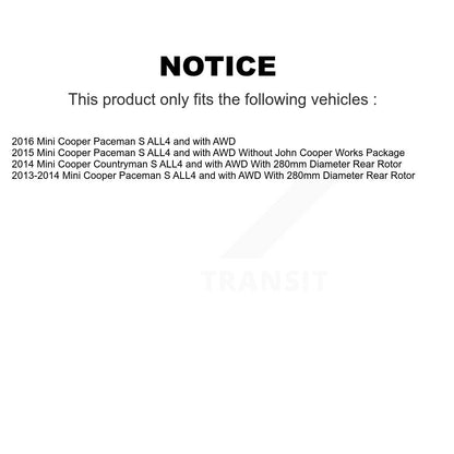 [Avant + Arrière] Kit d'ensemble roulement de roue et moyeu pour Mini Cooper Countryman Paceman S ALL4 avec AWD KBB-116904