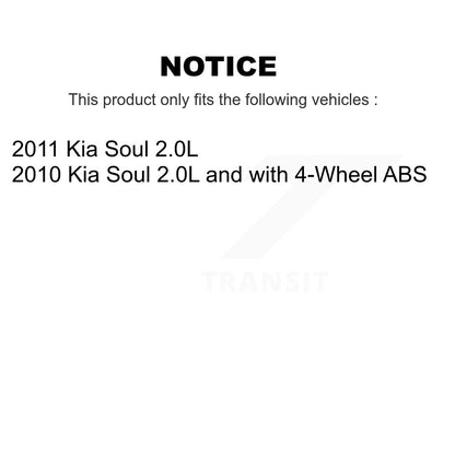 [Avant + Arrière] Kit de Roulement de roue pour Kia Soul KBB-117183