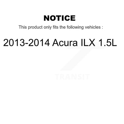 [Avant + Arrière] Kit de Roulement de roue pour 2013-2014 Acura ILX 1.5L KBB-117330