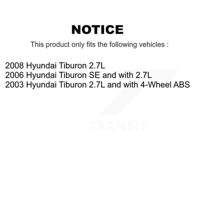 [Avant + Arrière] Kit de Roulement de roue pour Hyundai Tiburon KBB-117339