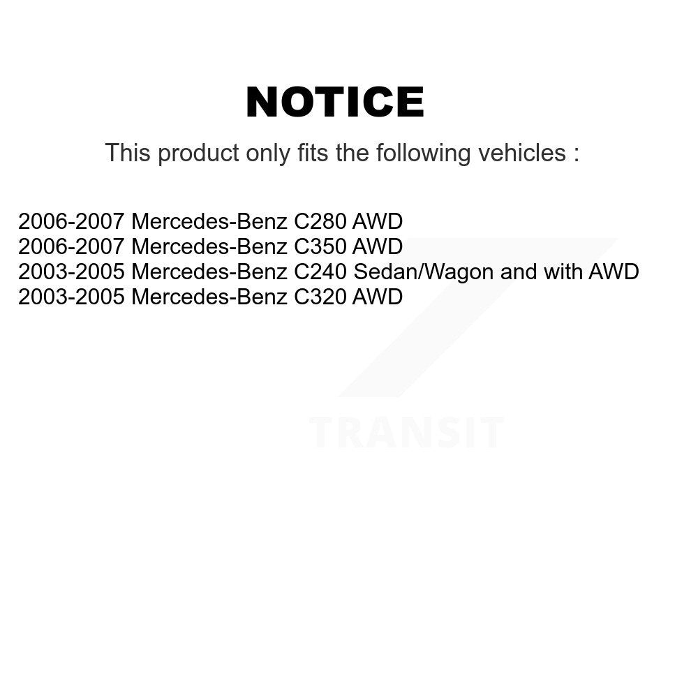 [Avant + Arrière] Kit de Roulement de roue pour Mercedes-Benz C240 C280 C320 C350 KBB-117390