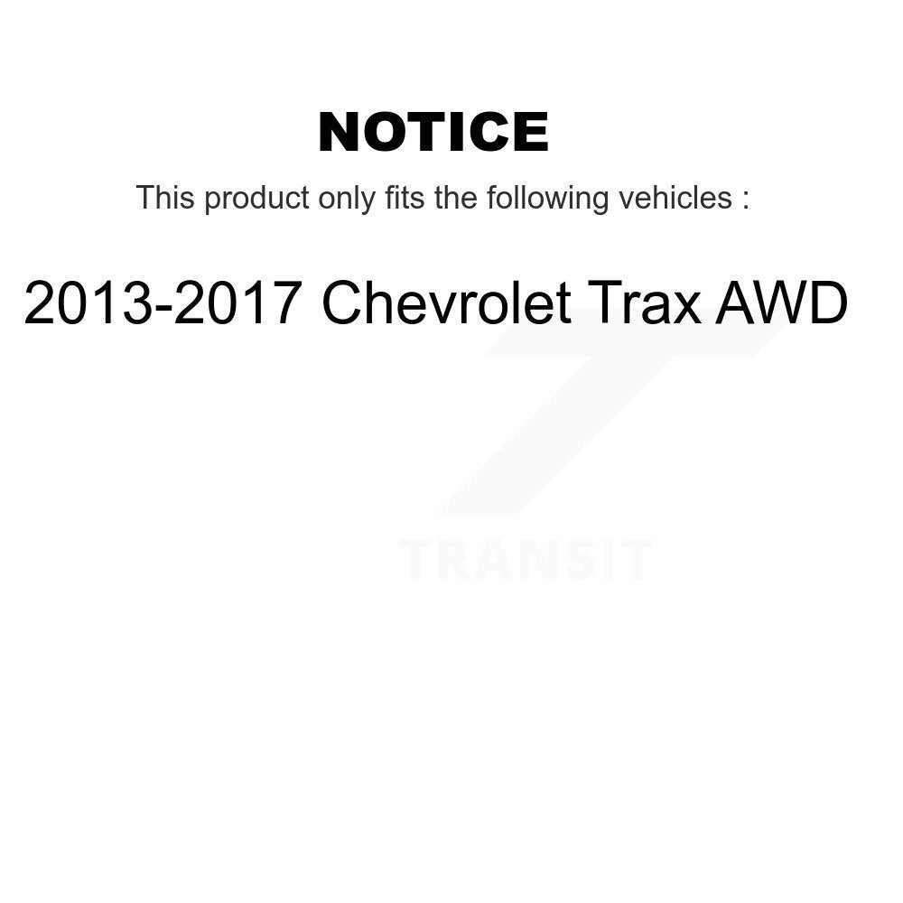 [Avant + Arrière] Kit de Roulement de roue pour 2013-2017 Chevrolet Trax AWD KBB-117443