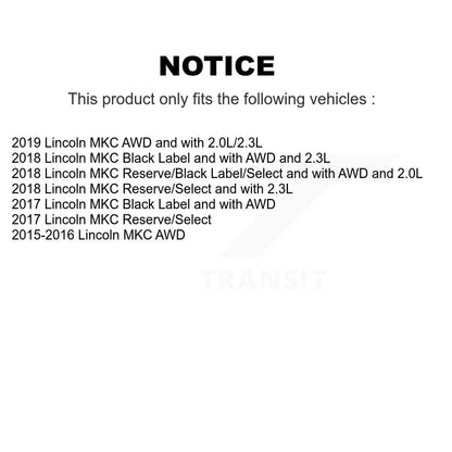 [Avant + Arrière] Kit de Roulement de roue pour Lincoln MKC KBB-117489