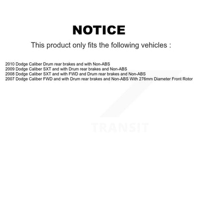 [Avant + Arrière] Kit de Roulement de roue pour Dodge Caliber KBB-117512