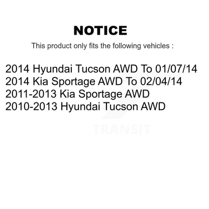 [Avant + Arrière] Kit de Roulement de roue pour Hyundai Tucson Kia Sportage AWD KBB-117775