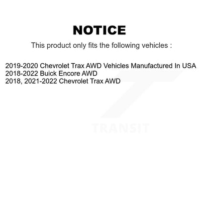 [Avant + Arrière] Kit de Roulement de roue pour Chevrolet Trax Buick Encore AWD KBB-117817