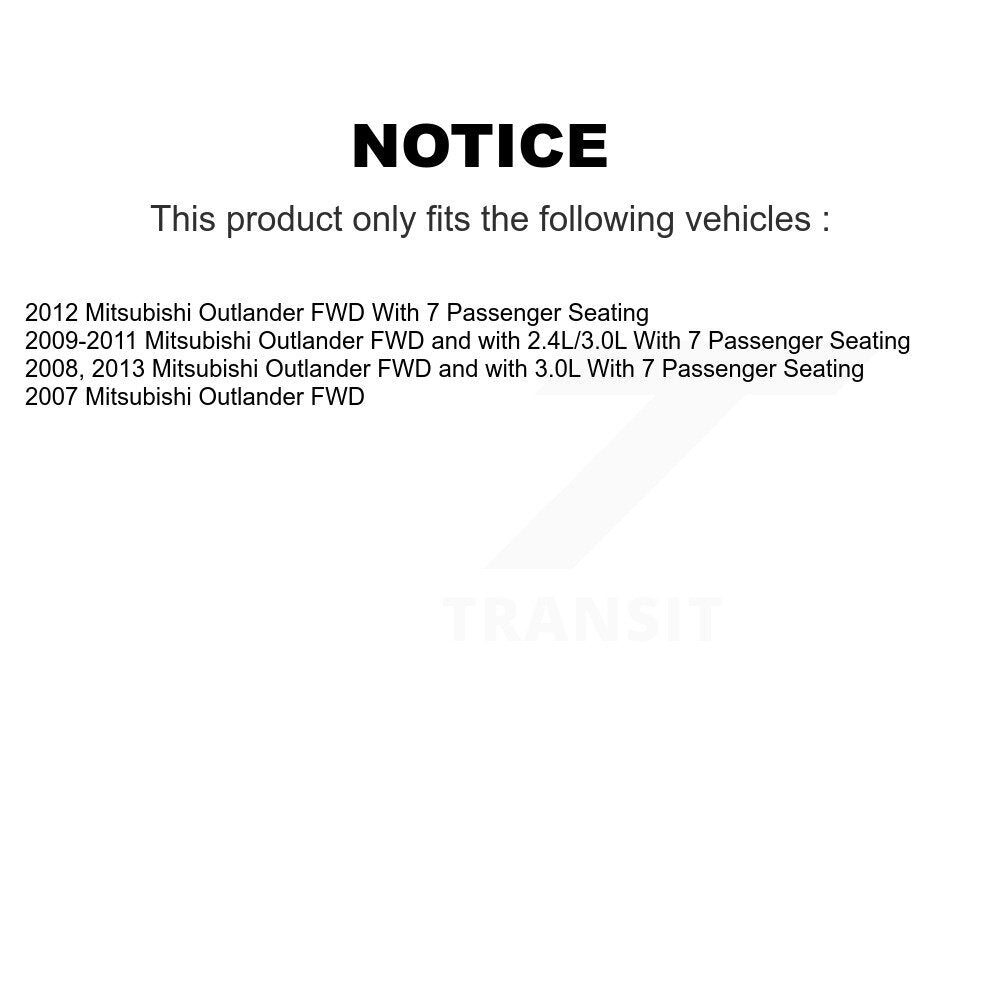 [Avant + Arrière] Kit de Roulement de roue pour Mitsubishi Outlander KBB-117874