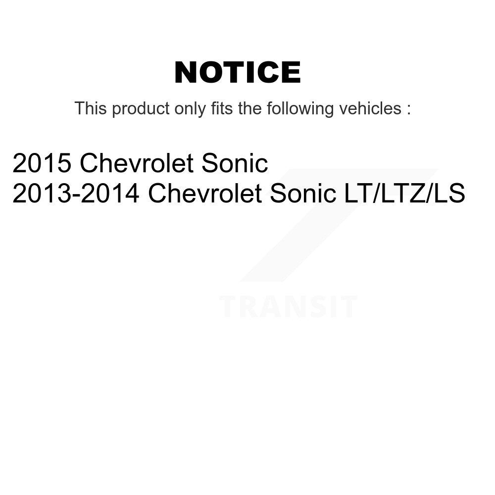 [Avant + Arrière] Kit de Roulement de roue pour Chevrolet Sonic KBB-117912