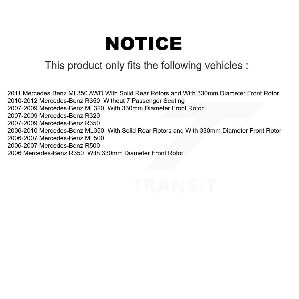 [Avant] Kit de Roulement de roue pour Mercedes-Benz ML350 R350 ML500 ML320 R500 R320 KBB-118217