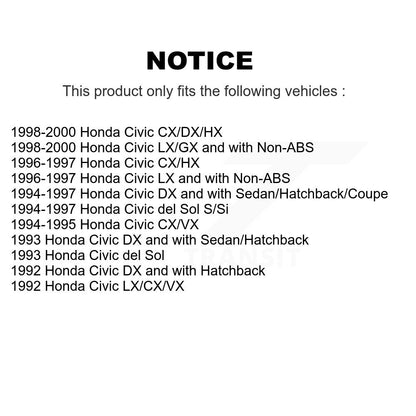 [Avant] Kit de Roulement de roue pour Honda Civic del Sol KBB-118233
