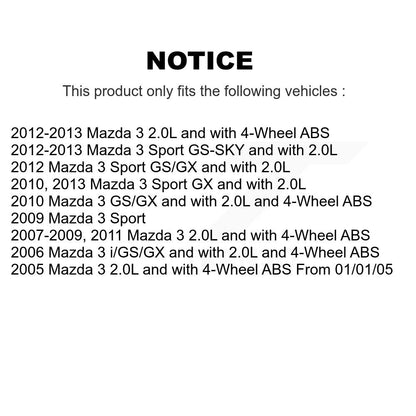 [Avant] Kit de Roulement de roue pour Mazda 3 Sport KBB-118381