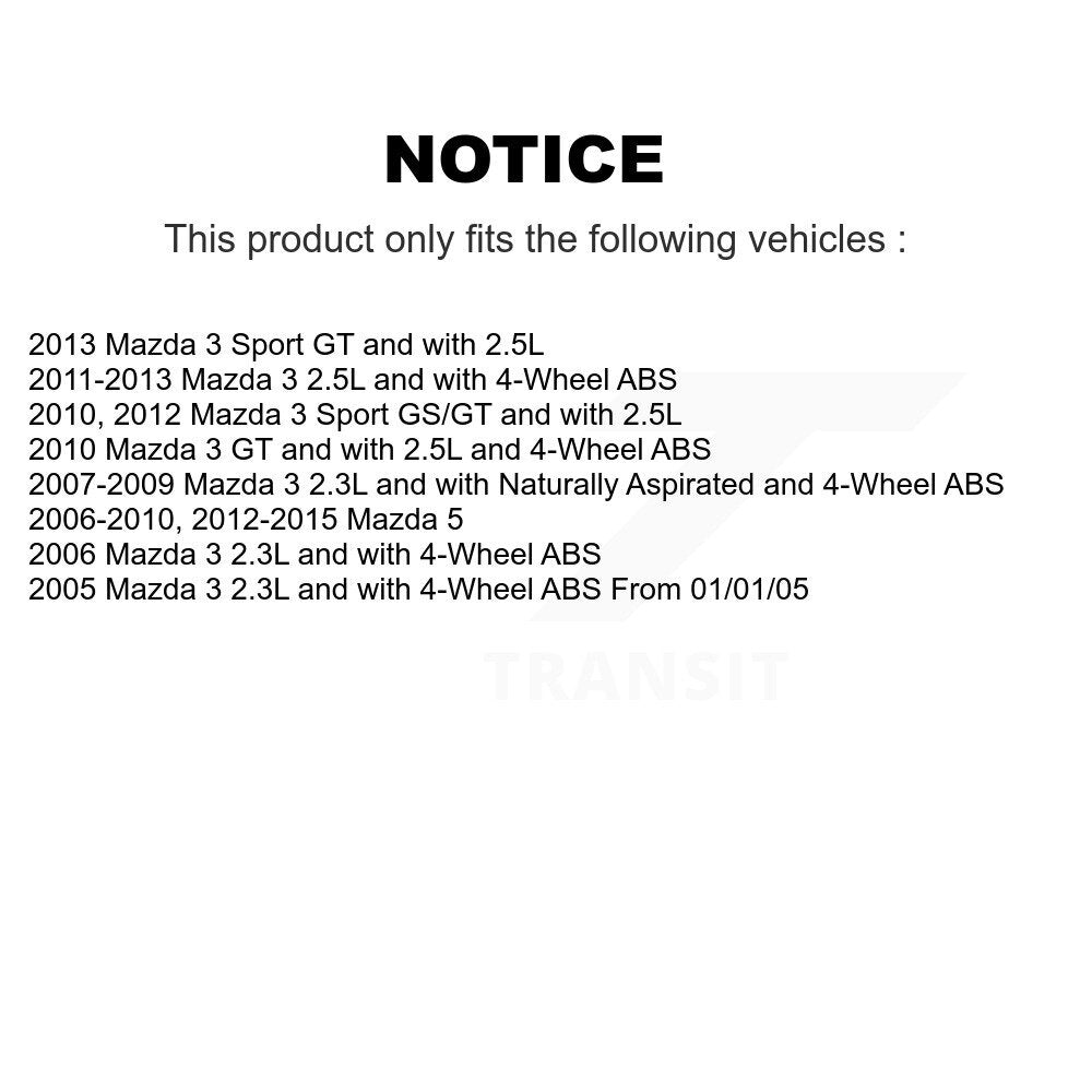 [Avant] Kit de Roulement de roue pour Mazda 3 5 Sport KBB-118607