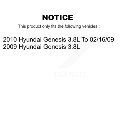 [Avant + Arrière] Kit d'ensemble roulement de roue et moyeu pour Hyundai Genesis 3.8L KBB-119038
