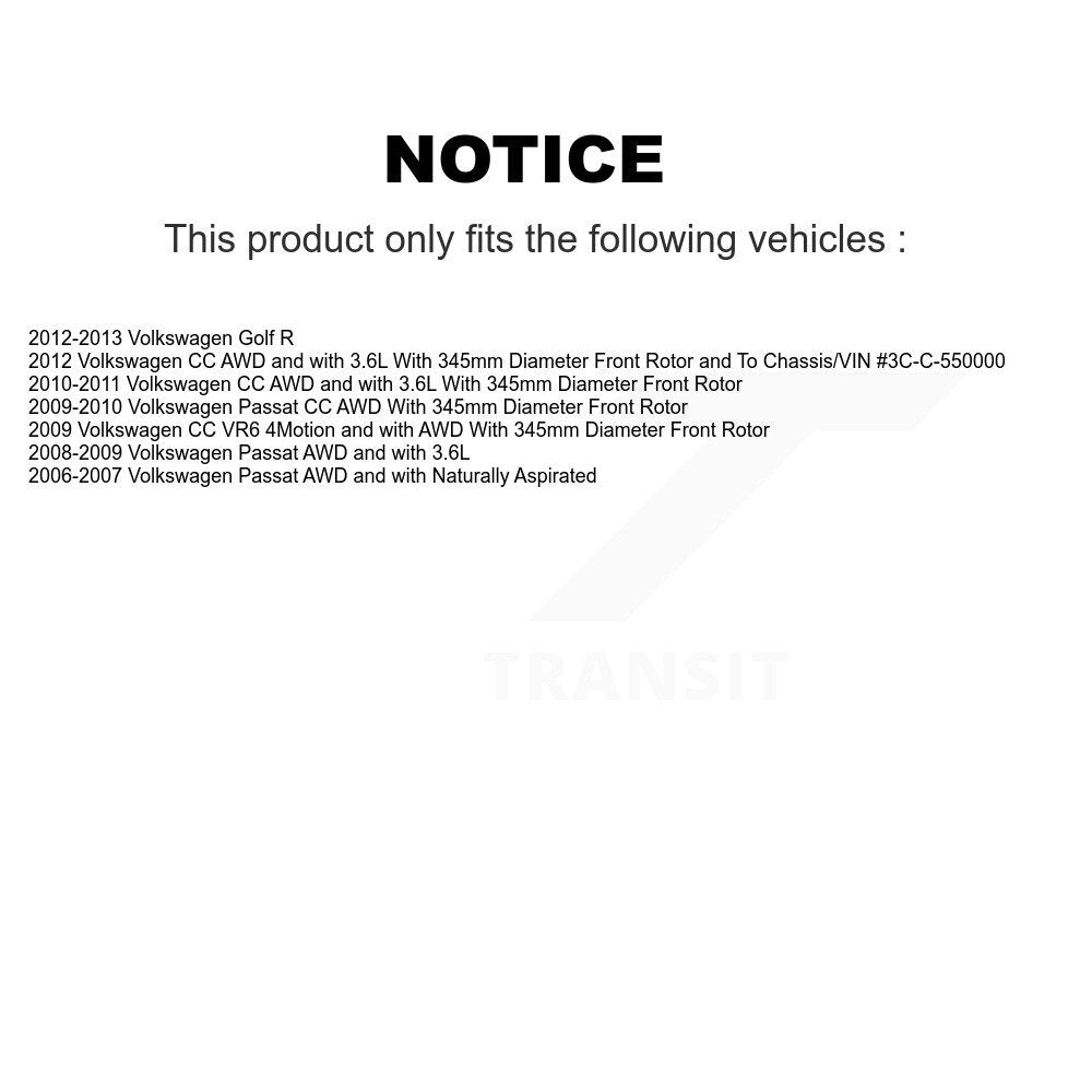 [Avant + Arrière] Kit d'ensemble roulement de roue et moyeu pour Volkswagen Passat CC KBB-119115
