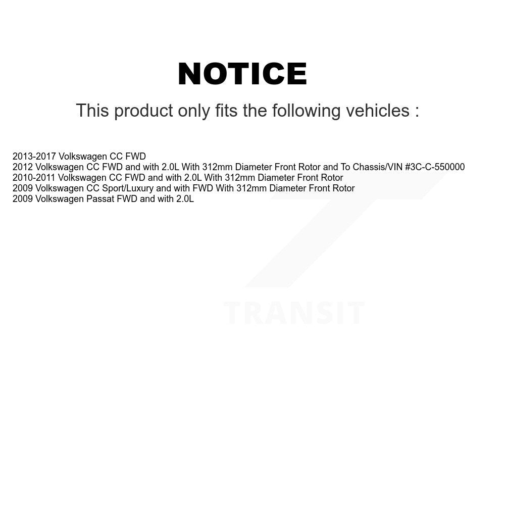 [Avant + Arrière] Kit d'ensemble roulement de roue et moyeu pour Volkswagen CC Passat KBB-119120