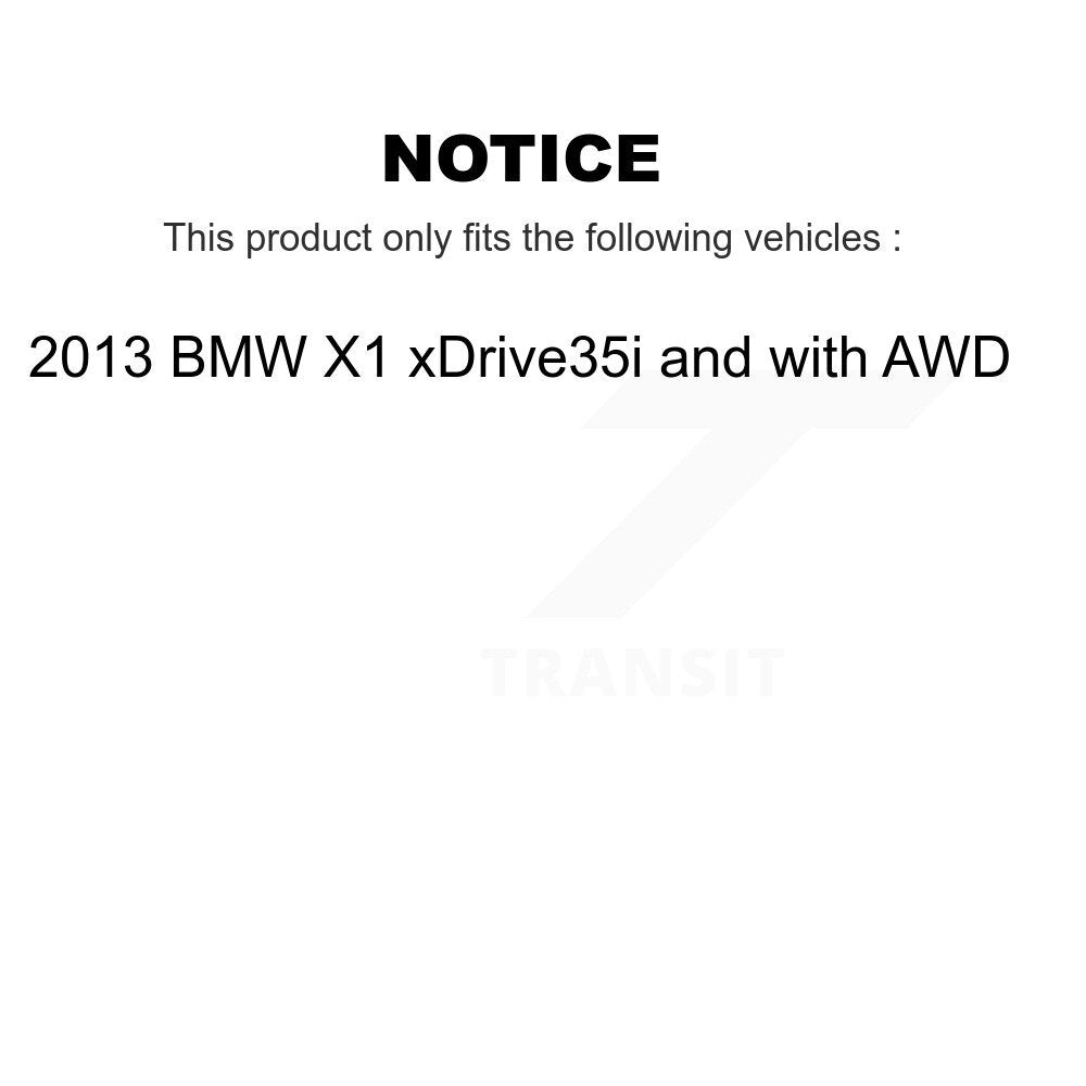 [Avant + Arrière] Kit d'ensemble roulement de roue et moyeu pour 2013 BMW X1 xDrive35i avec AWD KBB-119165