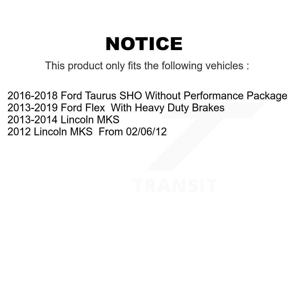 [Avant + Arrière] Kit d'ensemble roulement de roue et moyeu pour Ford Flex Taurus Lincoln MKS KBB-119207