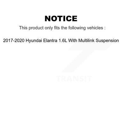 [Avant + Arrière] Kit d'ensemble roulement de roue et moyeu pour Hyundai Elantra 1.6L KBB-119411