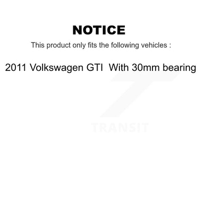 [Avant + Arrière] Kit d'ensemble roulement de roue et moyeu pour 2011 Volkswagen GTI avec 30mm bearing KBB-119749